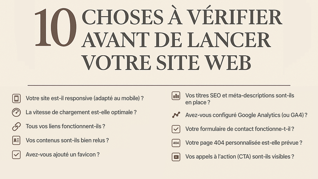 Image de l'article : 10 choses à vérifier avant de lancer votre site web
